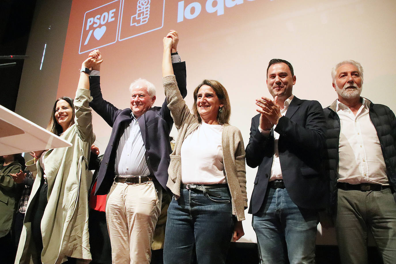 Teresa Ribera asiste a la presentación de la candidatura del PSOE en Fabero