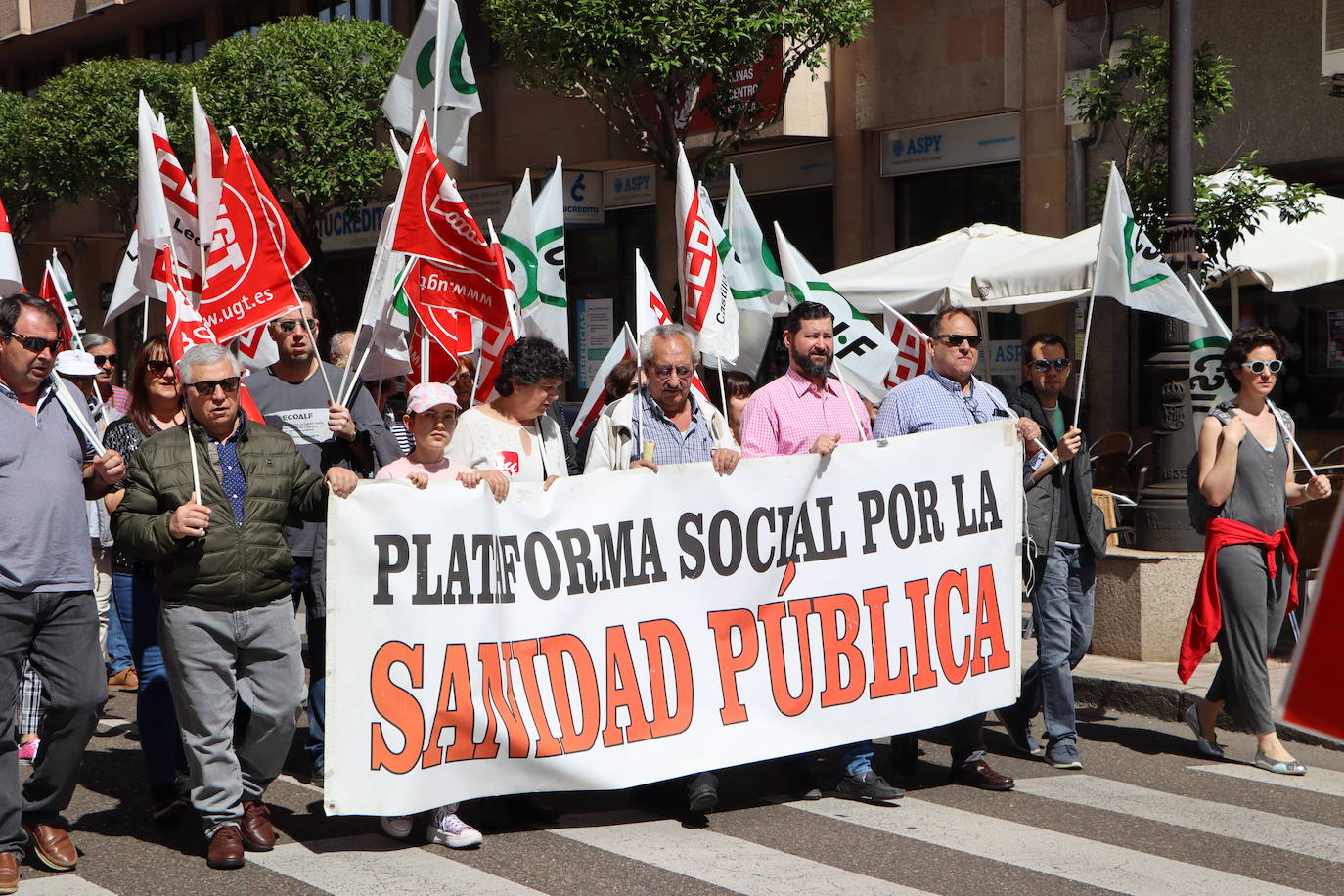 Manifestación en defensa de la sanidad pública en León
