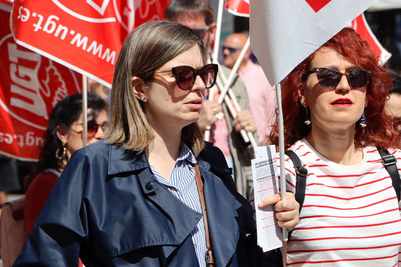 Manifestación en defensa de la sanidad pública en León
