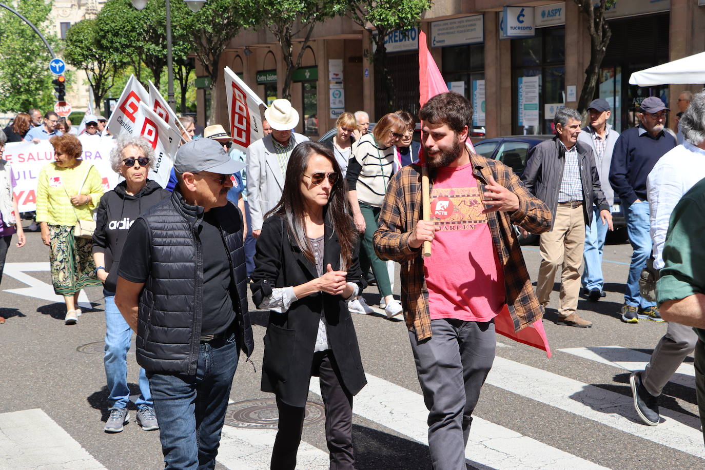 Manifestación en defensa de la sanidad pública en León