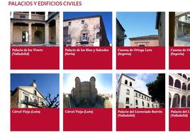 Algunas de las propuestas donde sale el Archivo Provincial de León como 'cárcel vieja'.