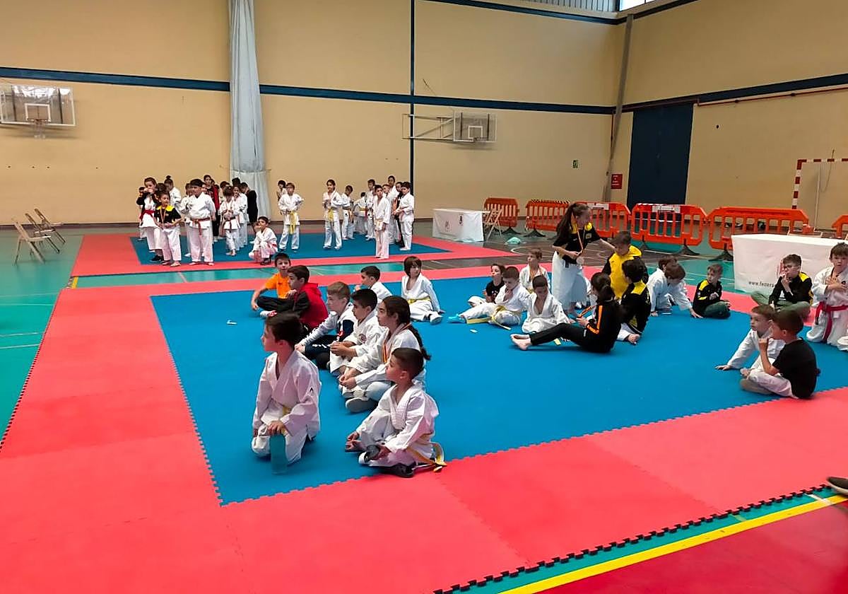 Más de 200 karatecas participan en el Provincial de Edades de León.