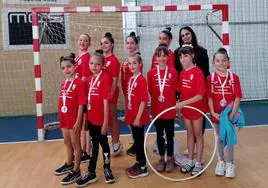 La Escuela de Gimnasia Rítmica de Santa María brilla en el Provincial.