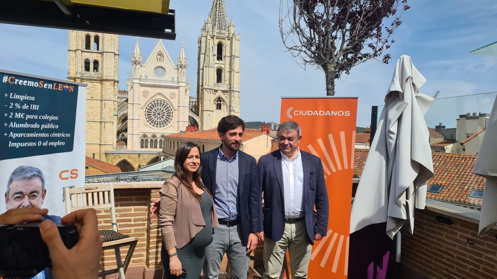 Adrián Vázquez, secretario general de Ciudadanos, visita León