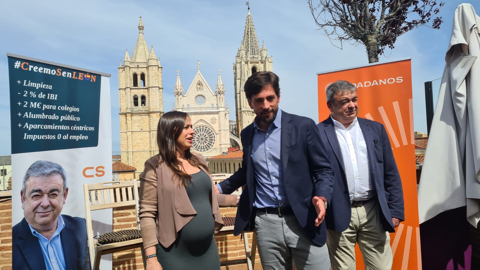 Adrián Vázquez, secretario general de Ciudadanos, visita León