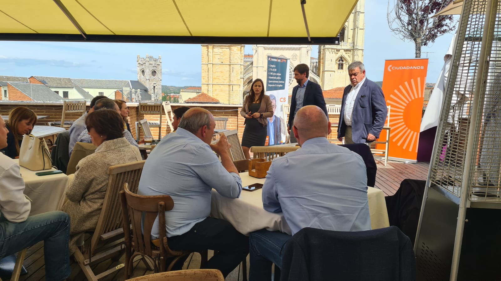 Adrián Vázquez, secretario general de Ciudadanos, visita León