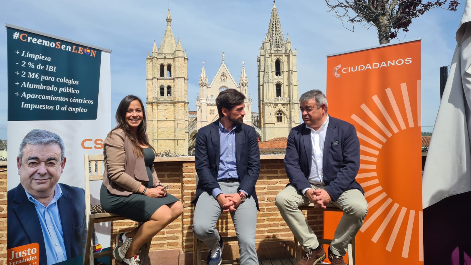 Adrián Vázquez, secretario general de Ciudadanos, visita León