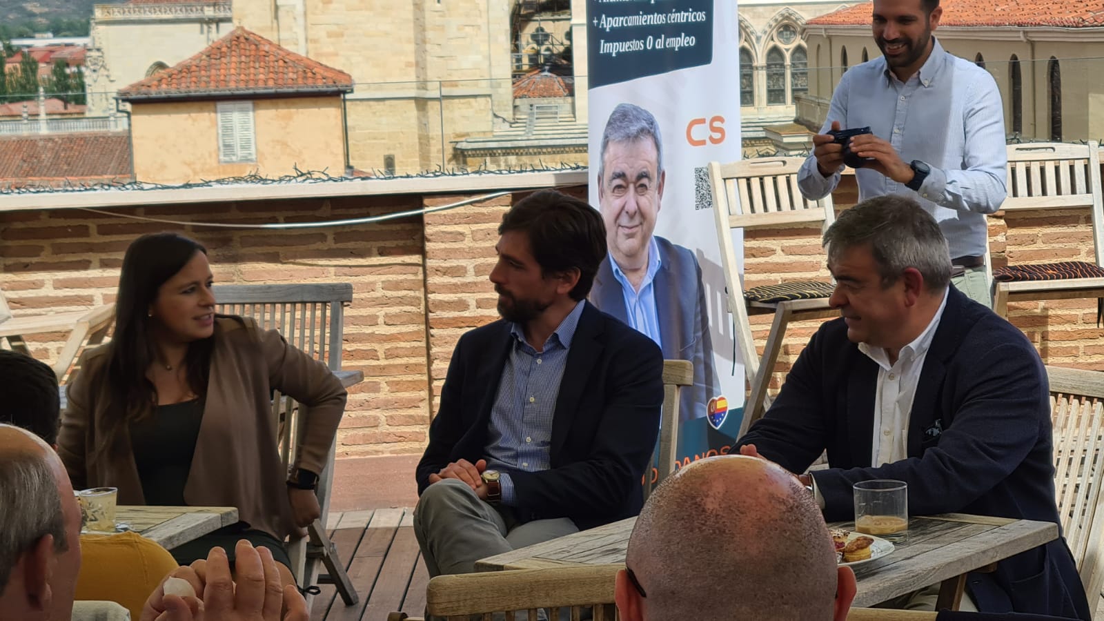 Adrián Vázquez, secretario general de Ciudadanos, visita León