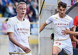 Niko Obolskii y Percan, en partidos con la Cultural.