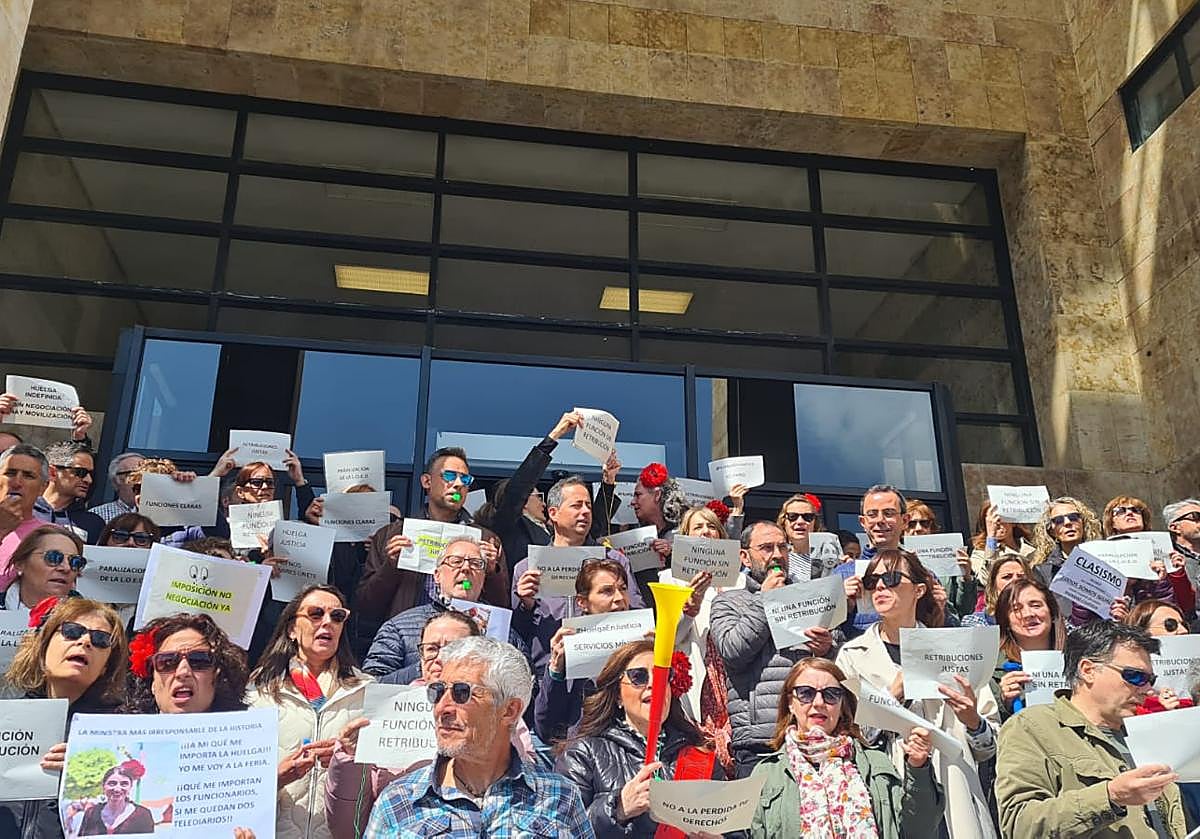 Concentración de los funcionarios de Justicia