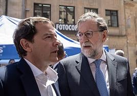 El expresidente del Gobierno Mariano Rajoy y el presidente del PPCyL , Alfonso Fernández Mañueco visitan Salamanca.