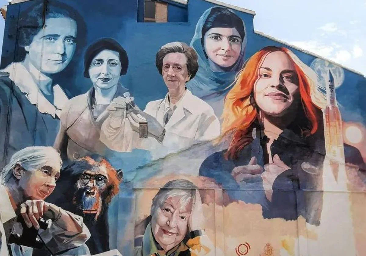 La astronauta leonesa, protagonista de un mural en Alicante