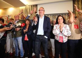 Olegario Ramón, durante la jornada electoral.