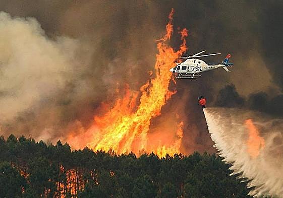 Imagen de archivo de un incendio forestal.