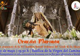 Oración conjunta que se celebrará en La Virgen del Camino.