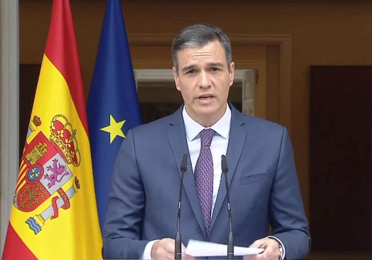 El presidente del Gobierno, Pedro Sánchez, ha comparecido este lunes desde La Moncloa, tras la celebración de las elecciones del 28-M