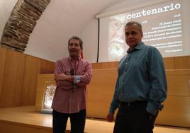 El director de la Fundación Antonio Pereira, Joaquín Otero, y uno de sus patronos, Miguel Ángel Varela, en la presentación de los actos del centenario.