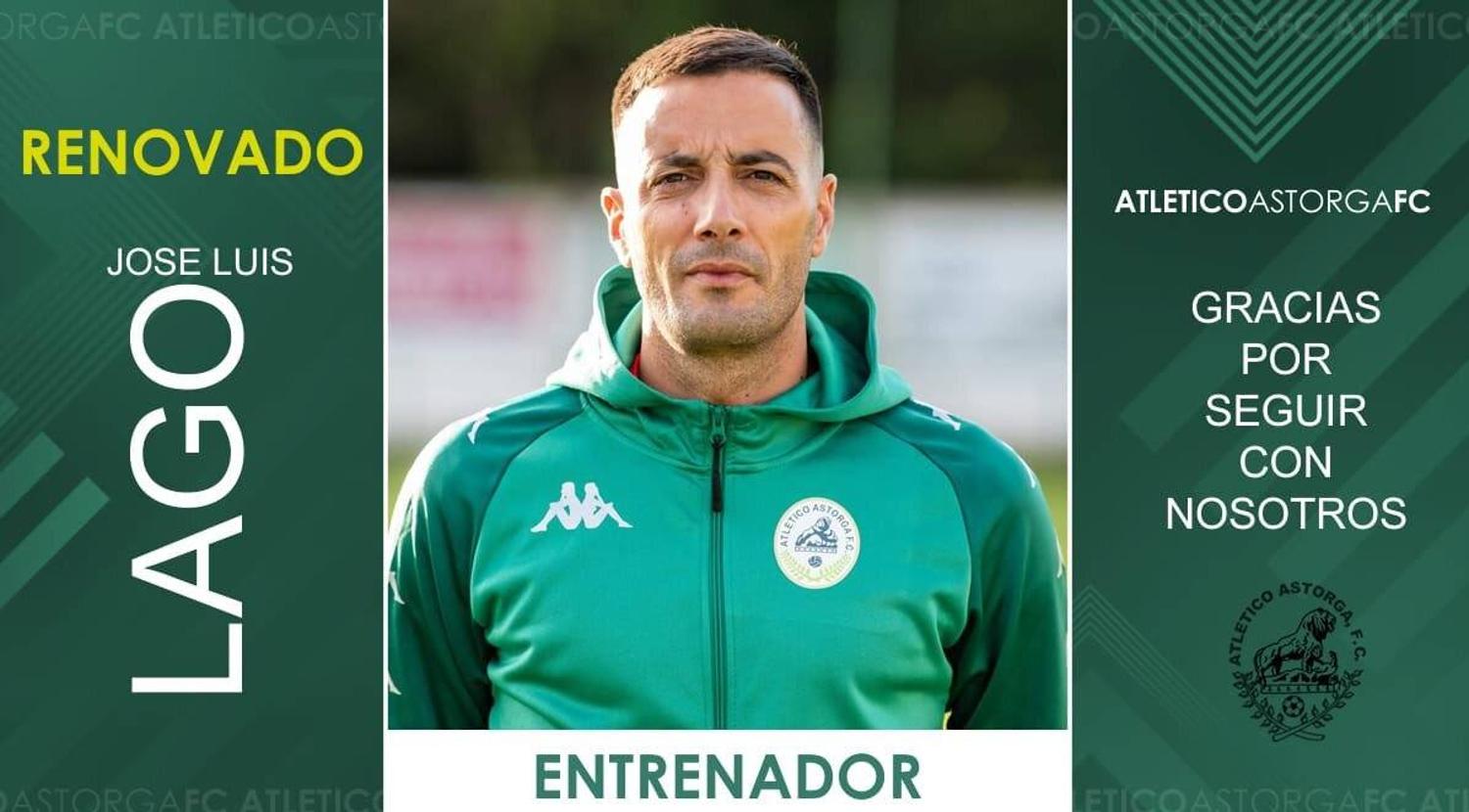 Lago renueva como entrenador del Atlético Astorga.