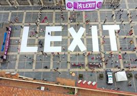 El año pasado, el lema 'Lexit' se pudo ver en la Plaza de Regla.