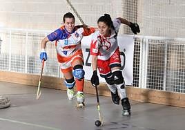 Juanita Alzate, en un partido con el Bembibre HC.