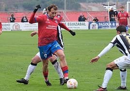 Baselga, en un partido con el Calahorra.