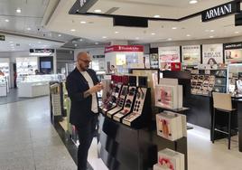 EL stand de Georgio Armani Beauty en El Corte Inglés de León.