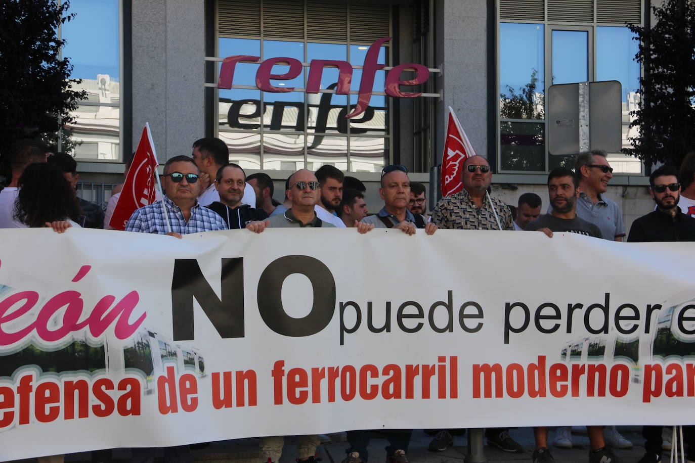 Protesta de los empleados de Renfe