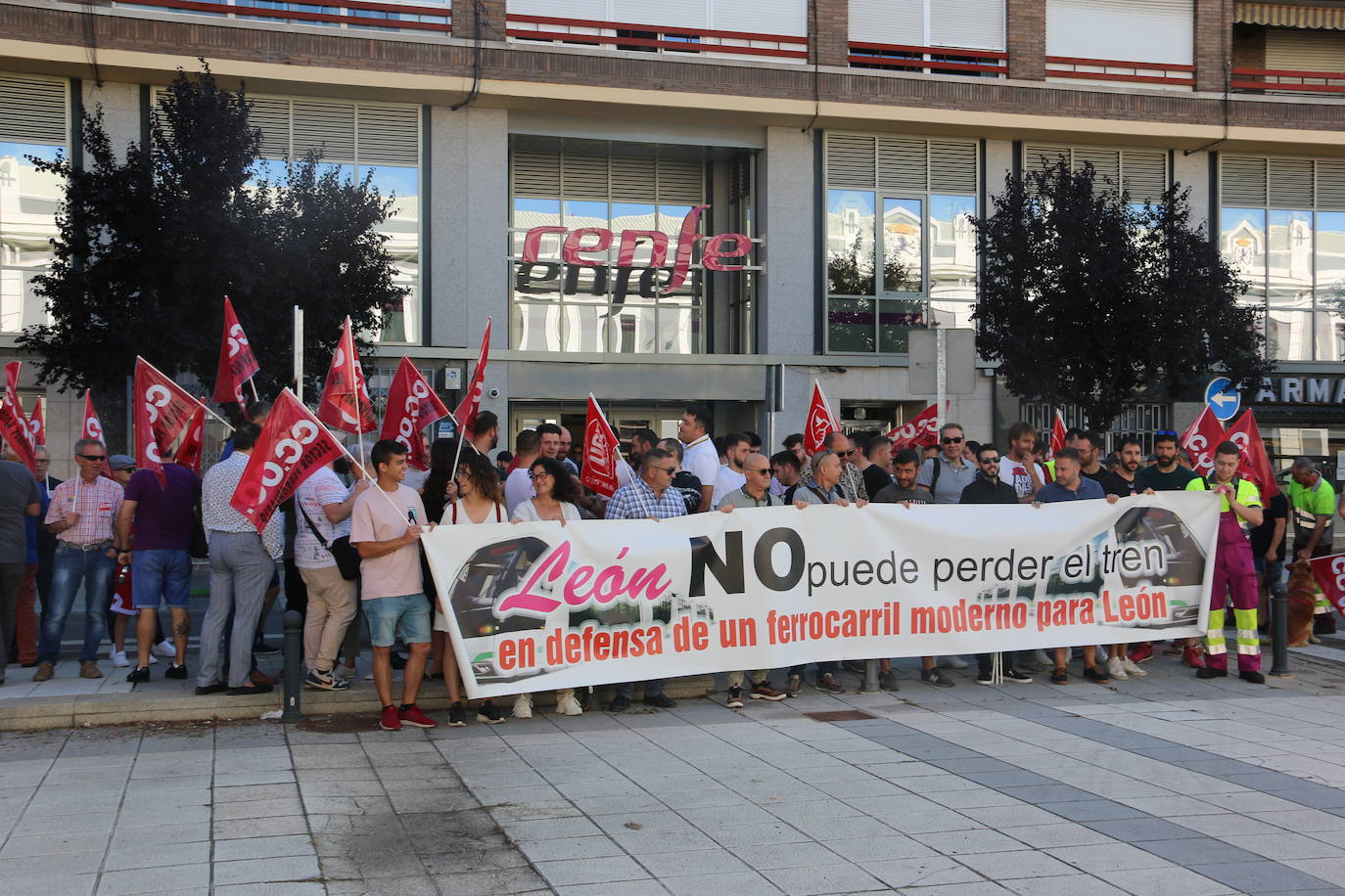 Protesta de los empleados de Renfe