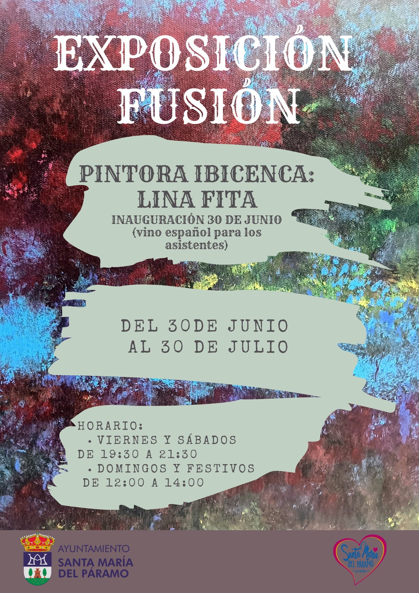 Santa María del Páramo inaugura la Exposición Fusión de Lina Fita