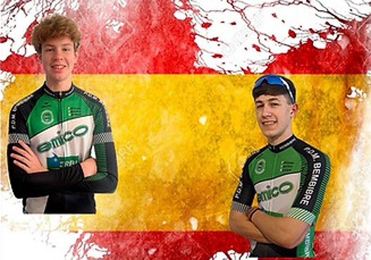 Los ciclistas Adrián Prieto de la Torre y Víctor Conde Delgado.
