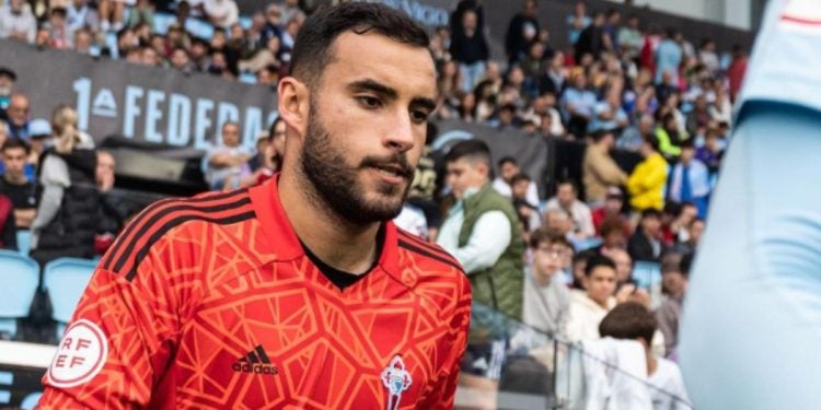 Ruly García, en un partido con el Celta B.