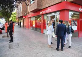 Sucursal del Banco Santander en Burgos donde ocurrió el suceso.