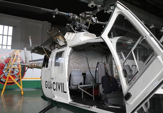 Helicóptero de la Unidad Aérea de la Guardia Civil de León