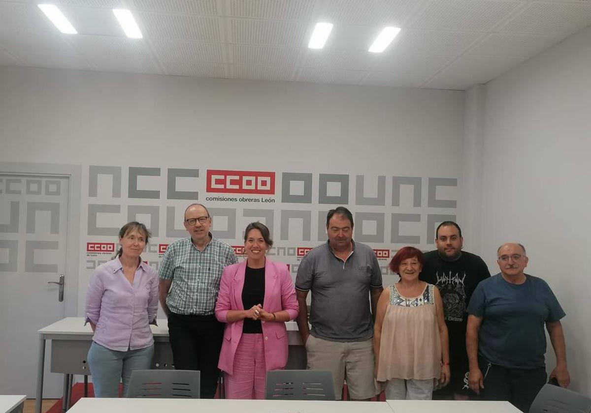 Violeta Serrano, en las oficinas de CCOO León.