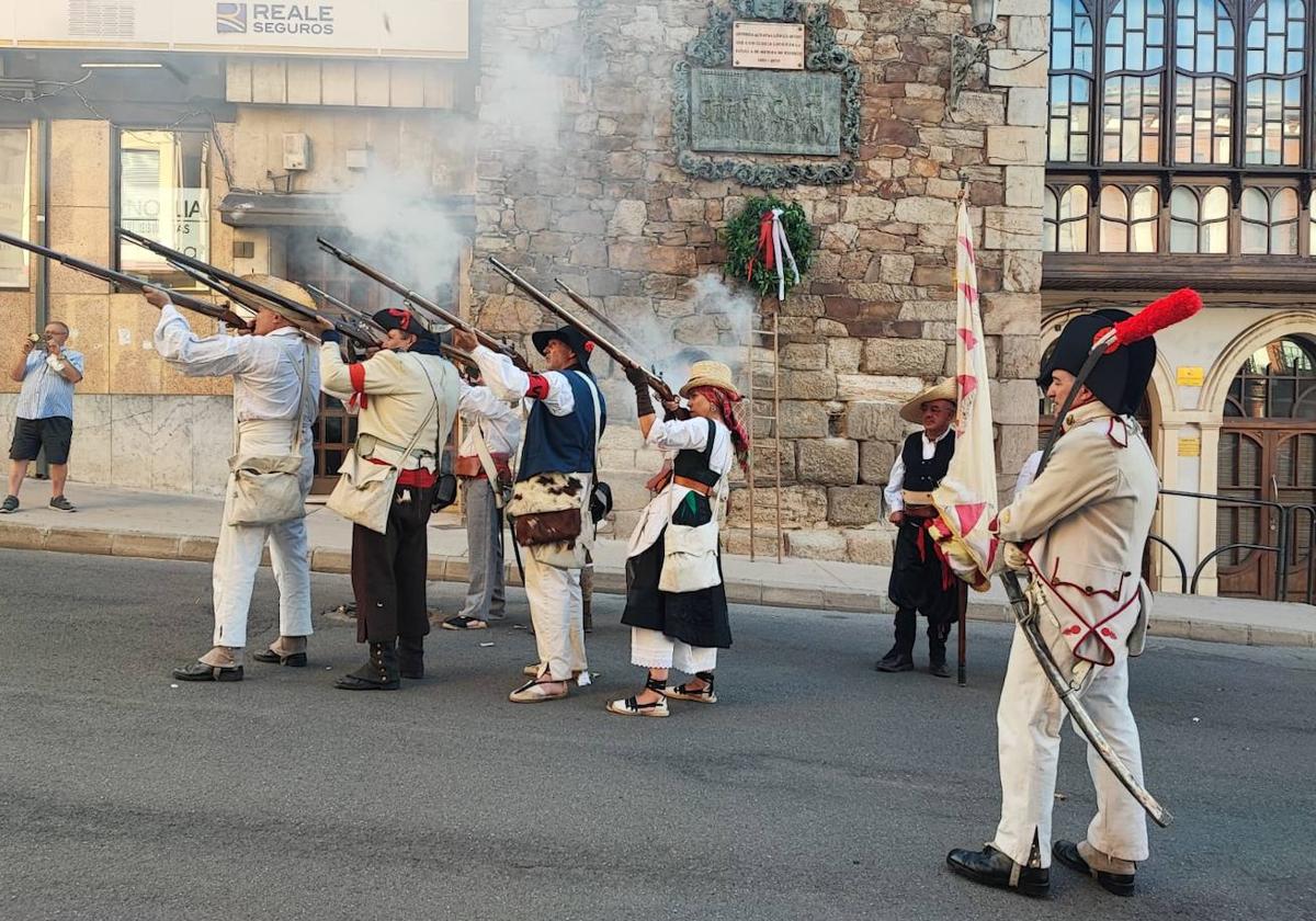 Uno de los momentos de la recreación en Astorga.