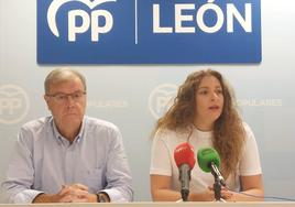 Antonio Silván y Ester Muñoz en rueda de prensa este lunes.