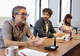 Alfredo Puente, Pablo López Presa y Ana Andrés en la presentación de la nueva convocatoria.
