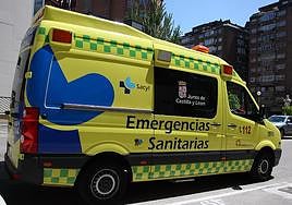 Ambulancia con soporte vital básico como la utilizada este miércoles.