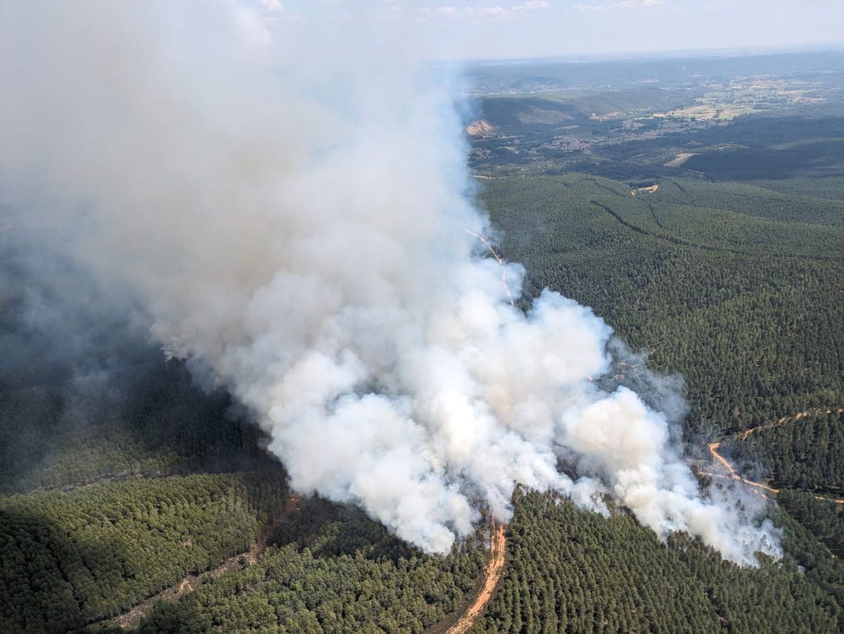 Incendio en Santa Colomba de Curueño