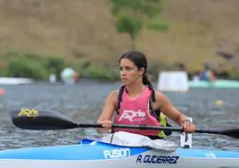 Ángela Gutiérrez durante una de sus pruebas.