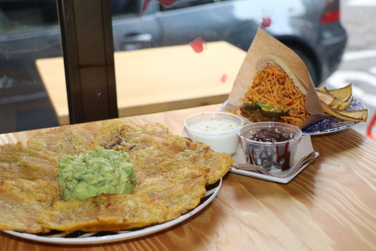 Plato del restuarante Arepa Lovers