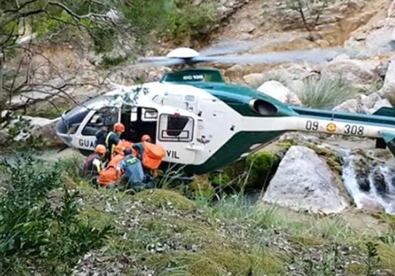 Imagen de archivo del helicóptero de la Guardia Civil.