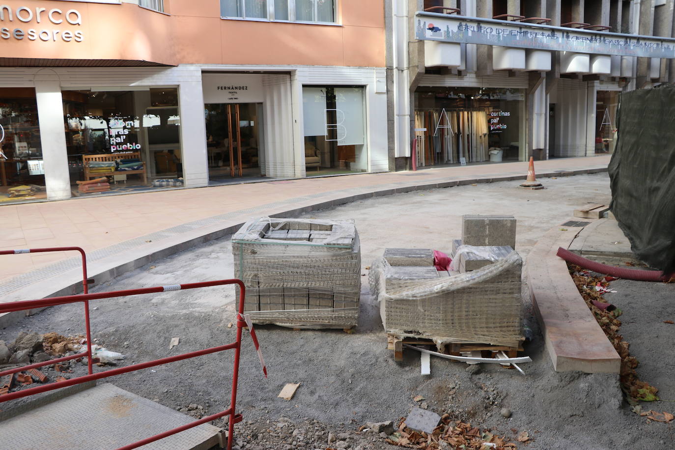 Obras en la zona centro de León