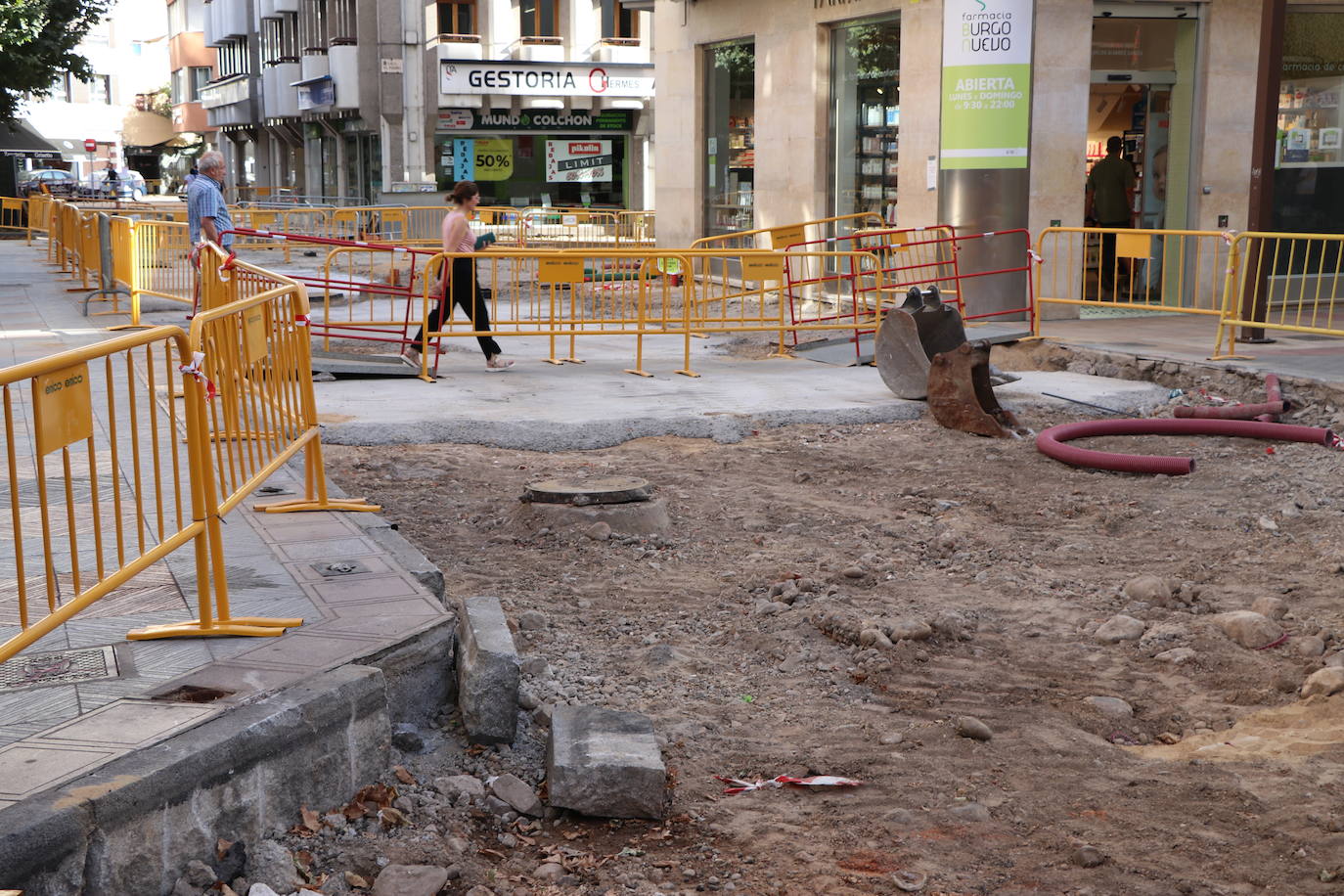 Obras en la zona centro de León