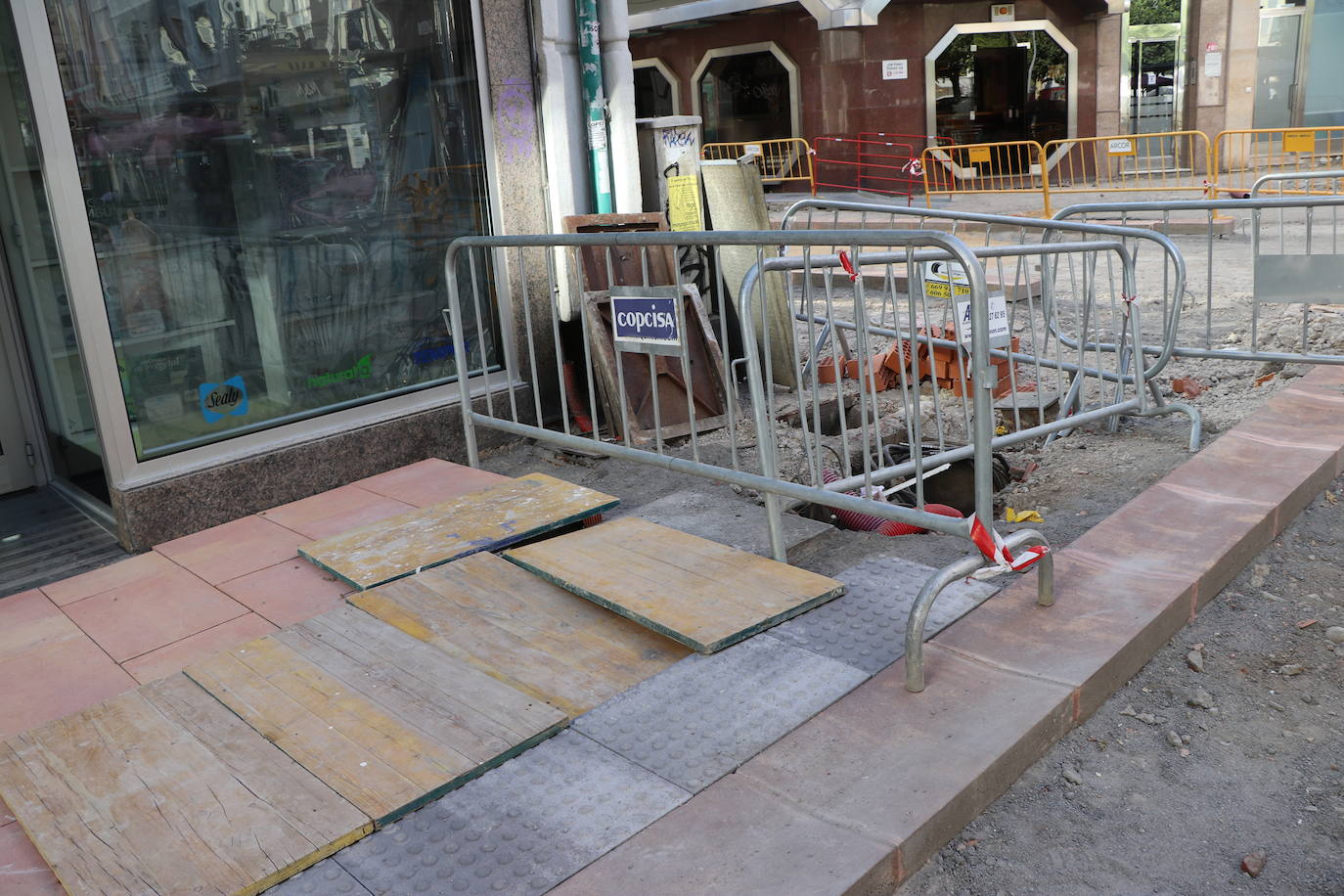 Obras en la zona centro de León