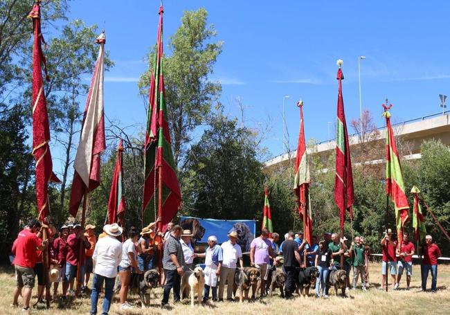 Imagen de los pendones de León en la celebración de la fiesta.