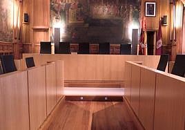 Salón de plenos de la Diputación de León.