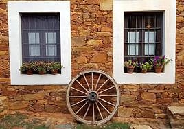 Una de las casas de Castrillo de los Polvazares.