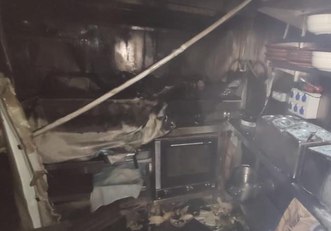 La cocina fue el escenario en el que se inició el incendio.