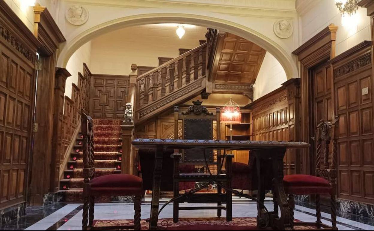 Una de las salas de entrada al Museo de la Emigración Leonesa.